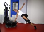 Side plank + knee up (Power Plate)